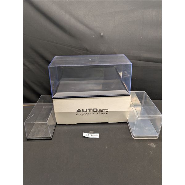 Lot of 3 Museum Cases for Diecast Cars