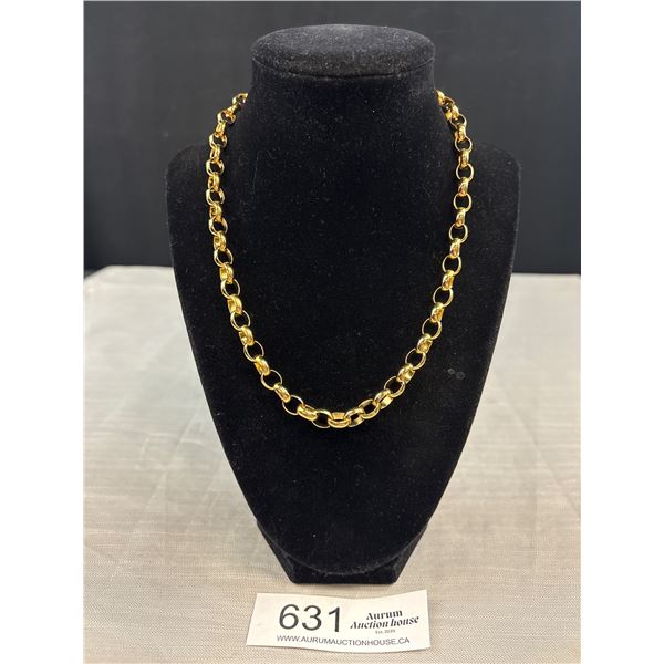 Vintage Gold Tone Links Necklace