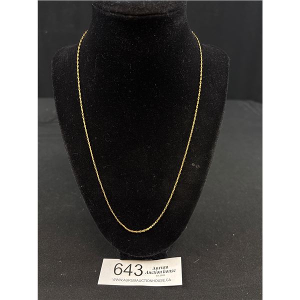 Antique Rose Gold Chain Marked 12K