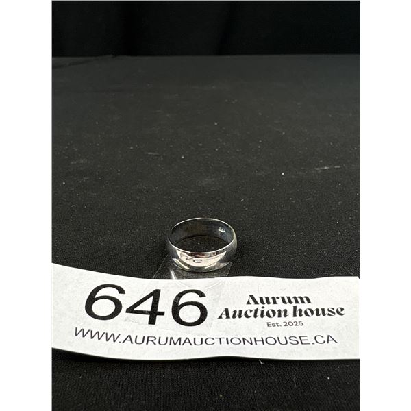 Vintage Marked Gold Plate Band Style Ring White Gold