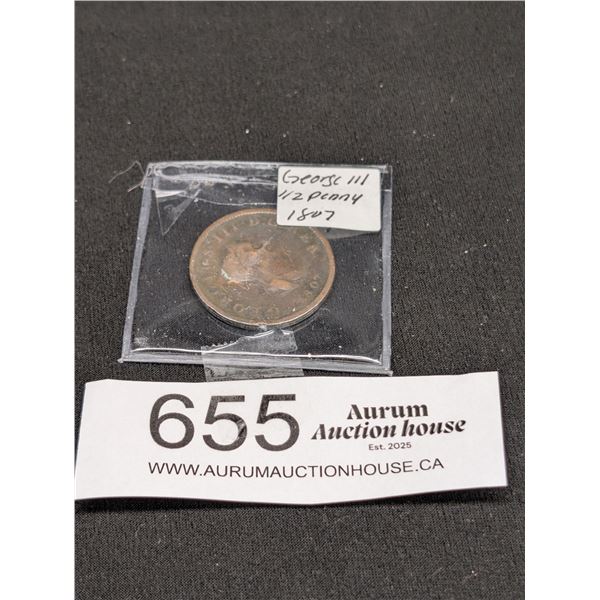George III 1/2 Penny 1807