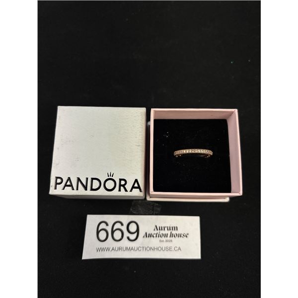 Pandora Gold Tone Band, Marked ALE MET 50