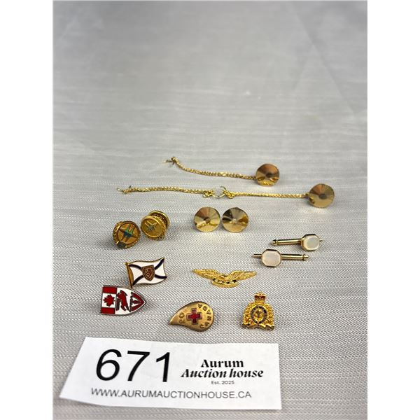 Vintage Pins + Cuffs + Buttons Some Marked Birks