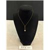 Image 1 : Vintage Gold Filled w/ Genuine Pearl Pendant w/ Chain Necklace