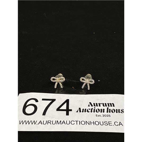 Pair of Lovely Sterling Silver Stud Earrings