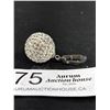 Image 2 : Vintage Rhinestone Globe/Ball Pendantn For Beads or Pearls Necklace