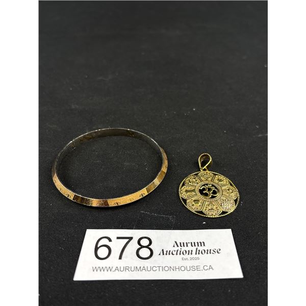 Vintage Bangle + Pendant