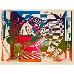 Abstract Composition (from the Double Somersault Series) By Dieter Roth