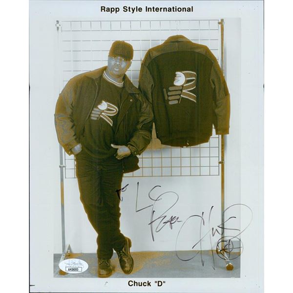 Public Enemy Rapper Chuck D signed photo. JSA Authenticated