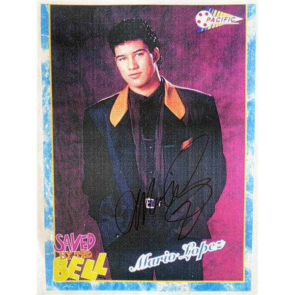 Saved By The Bell Mario Lopez signed page