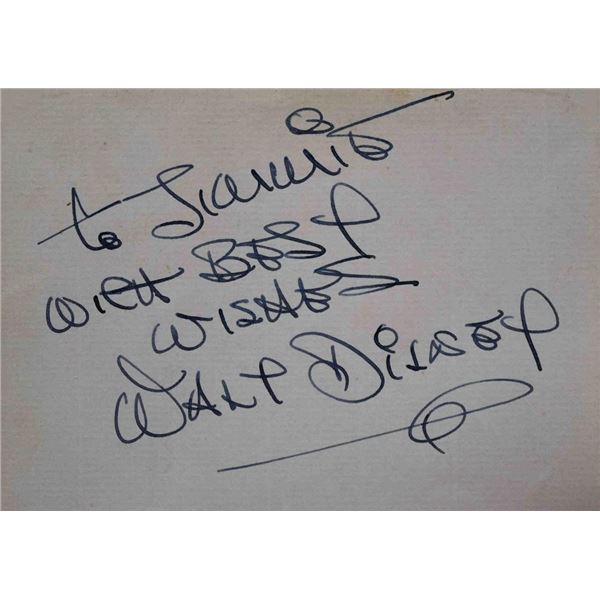 Walt Disney signature slip