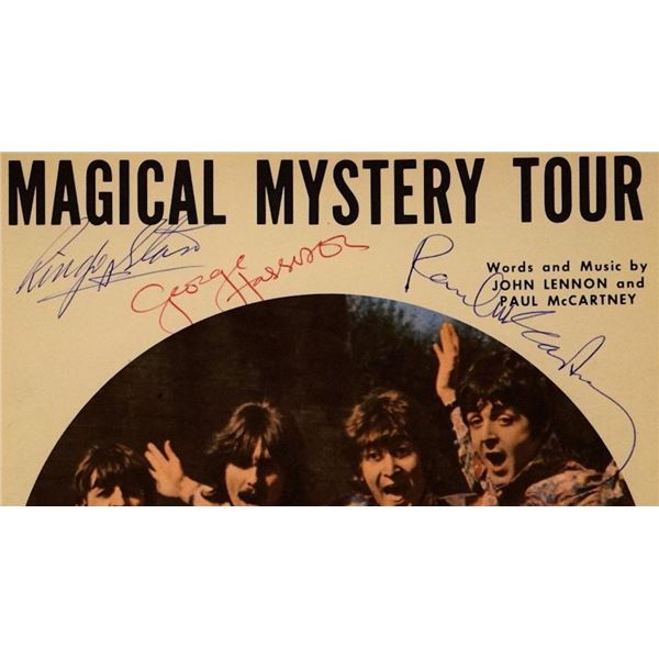 The Beatles signed music book