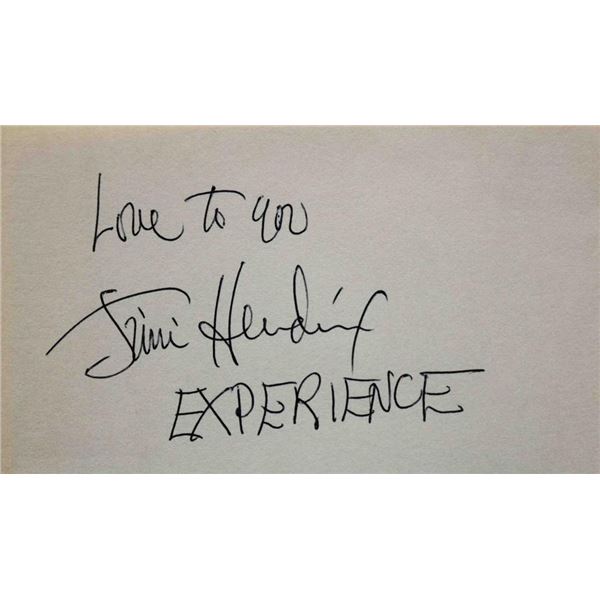 Jimi Hendrix signed slip