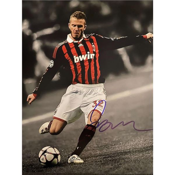 Soccer Star David Beckham Signed Photo