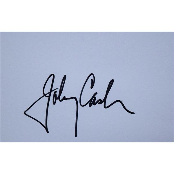 The Man In Black Johnny Cash signature slip
