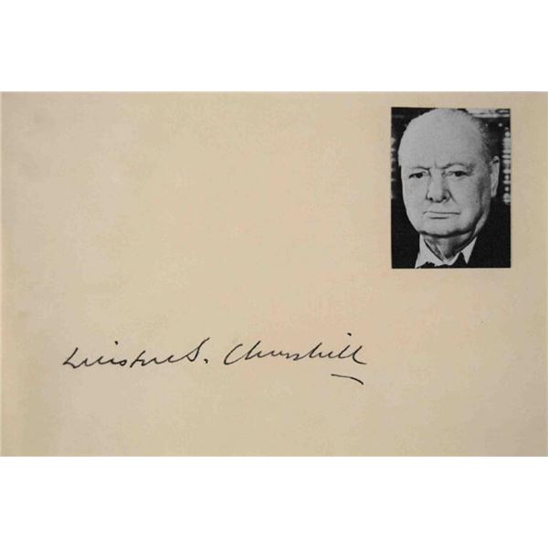 Prime Minister Winston S. Churchill signature slip