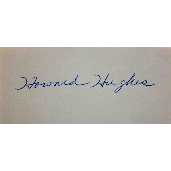 Howard Hughes signed slip