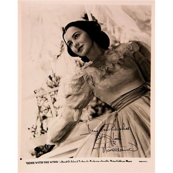 Gone With The Wind Olivia De Havilland signed movie photo