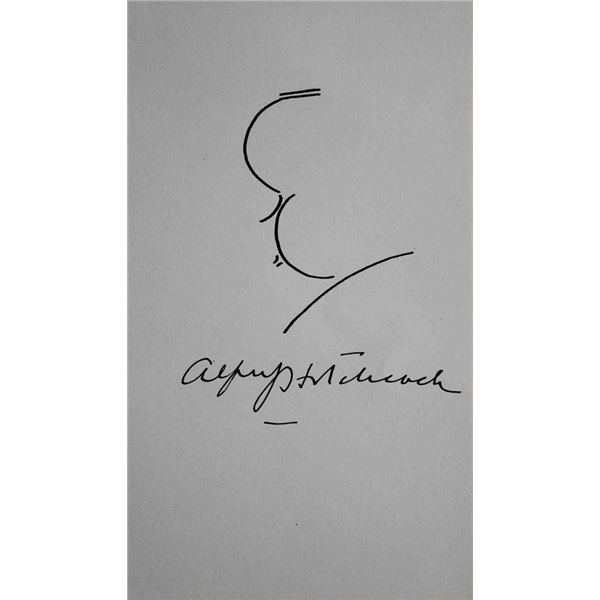 Alfred Hitchcock signature slip