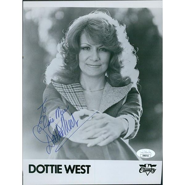 Country Singer Dottie West  signed photo. JSA Authenticated