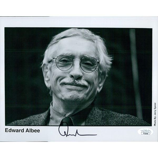Who's Afraid of Virginia Woolf Writer Edward Albee signed photo. JSA Authenticated