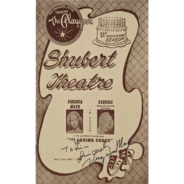 The Loving Couch Virginia Mayo and Renie Riano Signed Playbill