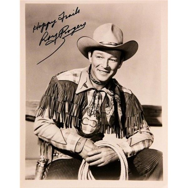Roy Rogers signed portrait photo