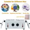Image 8 : Double-Pot Electric Wax Warmer (1.2L) w/ Adjustable Temp for Hair Removal/Beauty/Spa - New