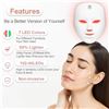 Image 5 : LED 7-Color Light Therapy Face Mask; Anti-Aging, Anti-Wrinkle, Acne/Pore-Reducing Device - NEW