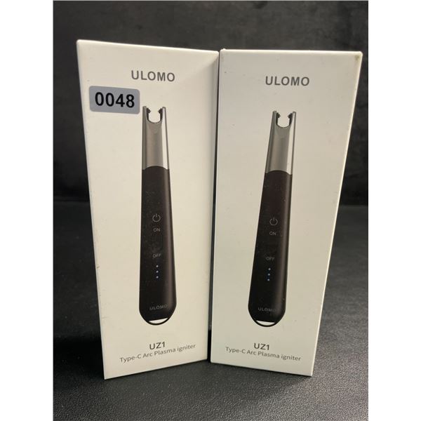 Lot of 2 Ulomo UZ1 Electric Lighters/Type-C Arc Plasma Lighters; Rechargeable/Windproof - New