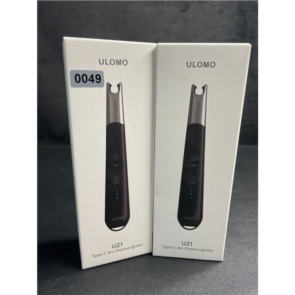 Lot of 2 Ulomo UZ1 Electric Lighters/Type-C Arc Plasma Lighters; Rechargeable/Windproof - New