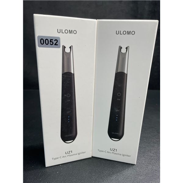 Lot of 2 Ulomo UZ1 Electric Lighters/Type-C Arc Plasma Lighters; Rechargeable/Windproof - New