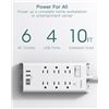 Image 2 : Addtam Surge Protector/Multi-Outlet Power Bar - 6 Outlets & 4-USB Ports - New in Box