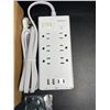 Image 4 : Addtam Surge Protector/Multi-Outlet Power Bar - 6 Outlets & 4-USB Ports - New in Box