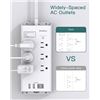 Image 5 : Addtam Surge Protector/Multi-Outlet Power Bar - 6 Outlets & 4-USB Ports - New in Box