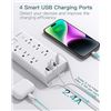 Image 7 : Addtam Surge Protector/Multi-Outlet Power Bar - 6 Outlets & 4-USB Ports - New in Box