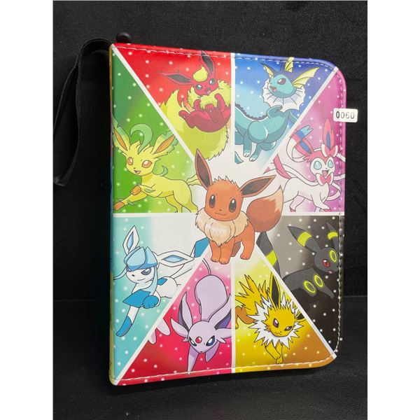 Pokemon Eeveelutions Premium Leather Card Storage Binder - Holds 400 Cards; Zipper Design - New