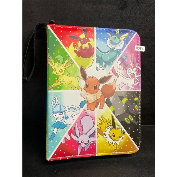 Pokemon Eeveelutions Premium Leather Card Storage Binder - Holds 400 Cards; Zipper Design - New