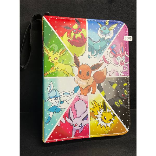 Pokemon Eeveelutions Premium Leather Card Storage Binder - Holds 400 Cards; Zipper Design - New