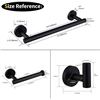 Image 3 : 3-Piece Bathroom Towel Bar/Toilet Paper Holder/Robe Hook Set - New