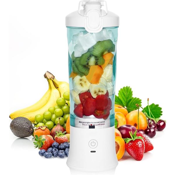 Portable Blender 20oz Personal Blender; USB Rechargeable Mini Juicer Blender Bottle - New Sealed
