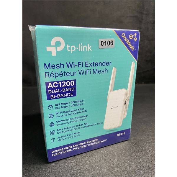 TP-Link AC1200 Mesh Wi-Fi Extender/WiFi Booster - Works with Any WiFi Router - New Sealed!