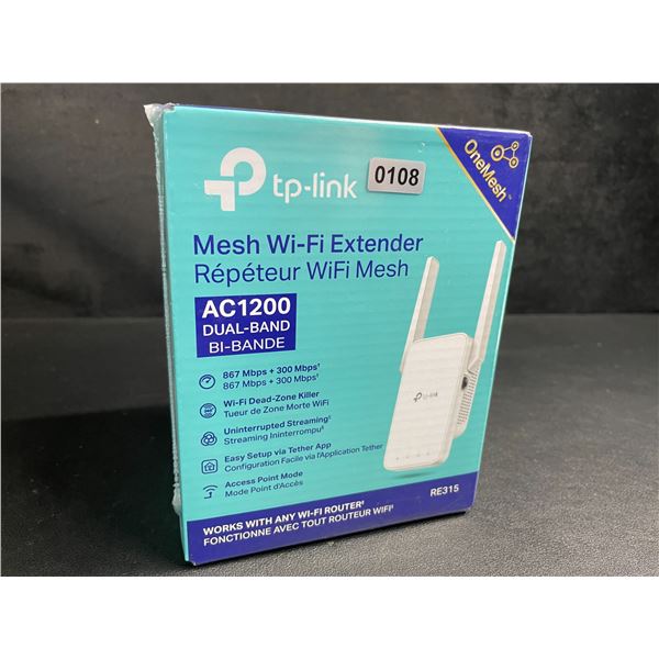 TP-Link AC1200 Mesh Wi-Fi Extender/WiFi Booster - Works with Any WiFi Router - New Sealed!