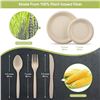 Image 4 : 250PC Disposable Paper Plates/Cutlery Set; Compostable/Biodegradable Dinnerware - New