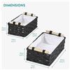 Image 5 : Navaris 2-Pack Natural Paper Rope Storage Baskets with Wooden Handles - Black - New in Box