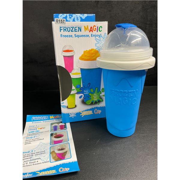 Frozen Magic Slushy Maker Cup (Blue) Freeze, Squeeze, Enjoy! Slushie Drink-Making Cup - New