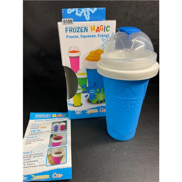 Frozen Magic Slushy Maker Cup (Blue) Freeze, Squeeze, Enjoy! Slushie Drink-Making Cup - New