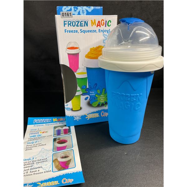 Frozen Magic Slushy Maker Cup (Blue) Freeze, Squeeze, Enjoy! Slushie Drink-Making Cup - New