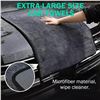 Image 2 : 2-Pack of X-Large Microfiber Cleaning Towels for Cars; Ultra-Absorbent/Lint-Free/Streak-Free - New
