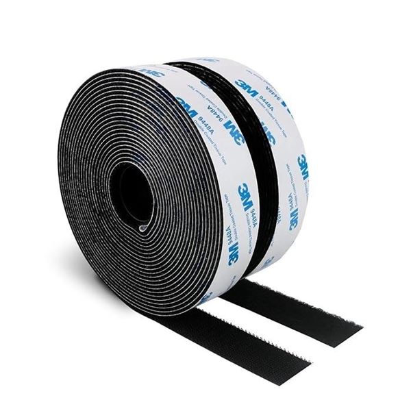 3 Packs of 3M Hook & Loop Self-Adhesive Tape (3/4" x 20FT Per Pack) Black - New Sealed